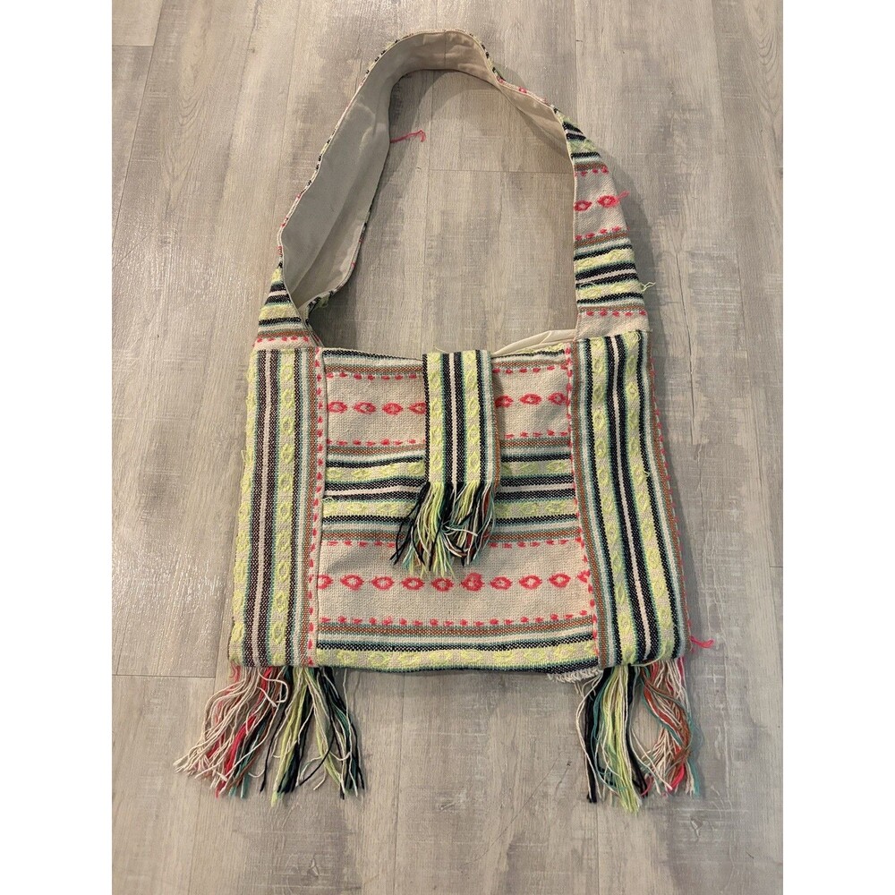 America & Beyond Woven Boho Crossbody Bag Tribal Ethnic Festival Tote